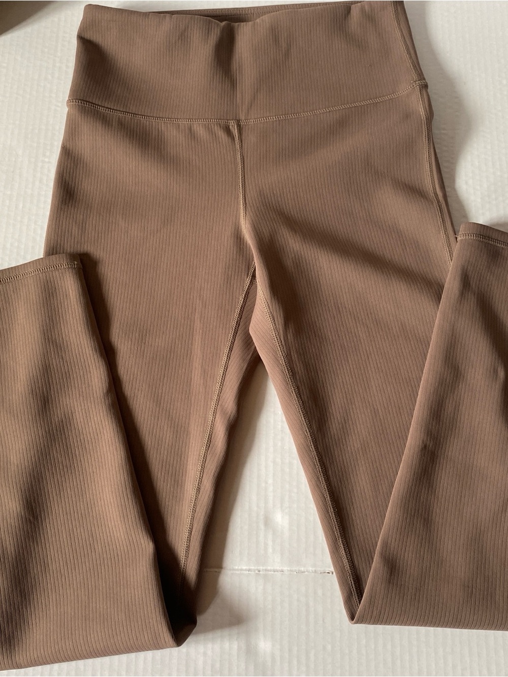Mono b Women’s Workout High Rise Leggings Size S In Light Brown Gym Attire